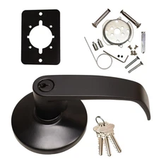 Tell Manufacturing CTL881 Keyed Entry Lever Trim for Exit Device/Panic Bar Black