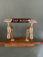 Refurbished Brass Bib Taps And Upstands Brass Antique Gold Ideal Belfast Sink