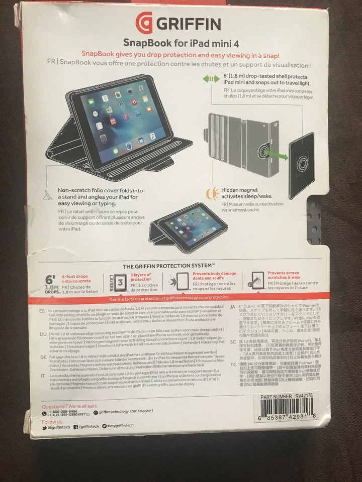 iPad mini 4 gray Griffin Snap Book Cover New Free Shipping - Image 3 of 4