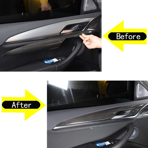 Dry Carbon Fiber interior Cover Trim 6PCS For BMW X3 X3M G01 X4 X4M G02 18-2021 - Foto 2 di 20