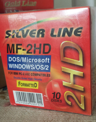 New 3.5'' Formatted diskettes floppy disks Sealed 10pc Box HD- by Silverline