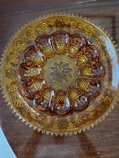 Vintage Duncan Miller #41 Tiara Sandwich Amber Deviled Egg Relish Tray app 12”
