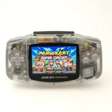 Game Boy Advance Console with iPS Backlight Backlit LCD Console - Clear White