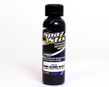 SPAZ STIX HIGH GLOSS BLACK BACKER AIRBRUSH PAINT 2 OZ. SZX00110 LEXAN RC R/C NEW