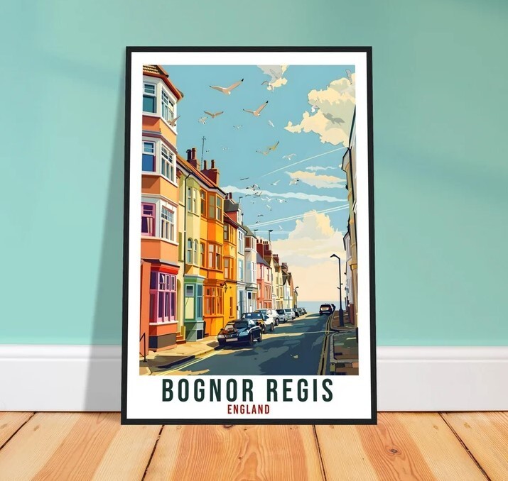 Bognor Regis Travel Print Wall Art for Home Living Décor  