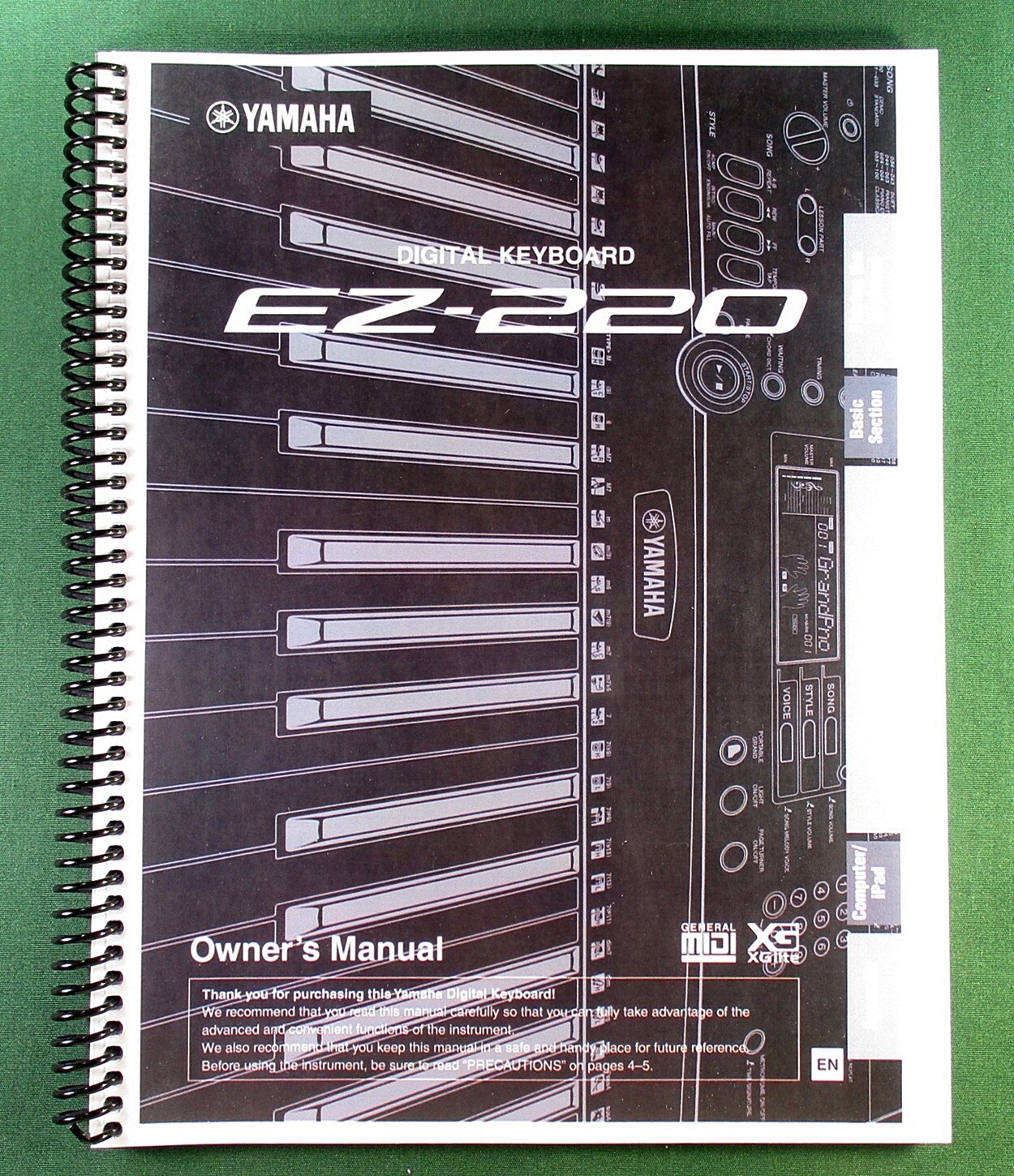 Yamaha EZ-220 Instruction Manual: 60 Pages & Protective Covers!