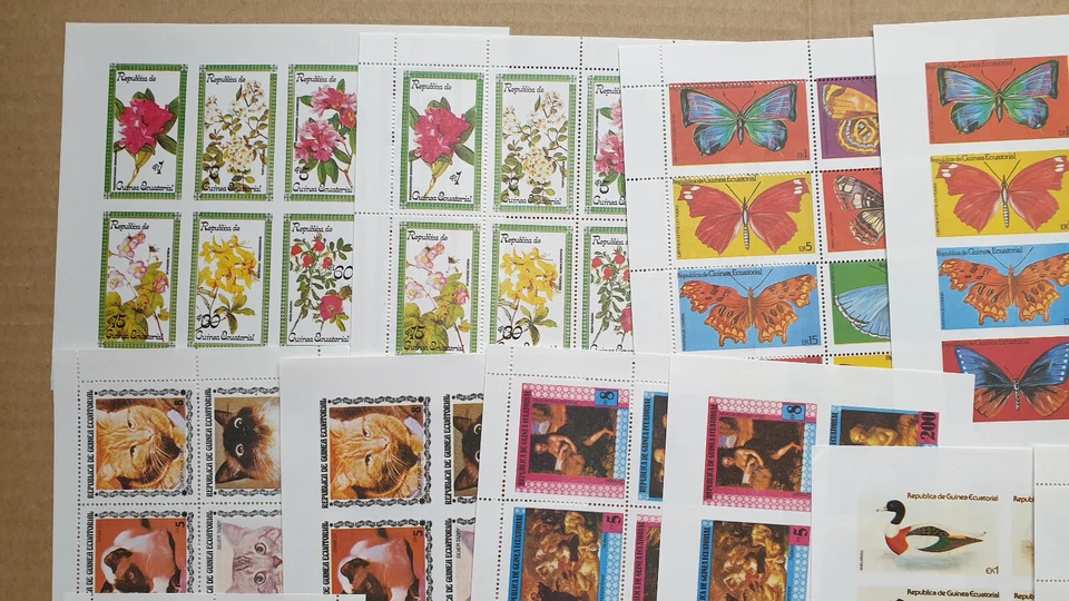 Equatorial Guinea Selection of 19 Never Used Stamp Sheets #5955 - Image 2 of 4