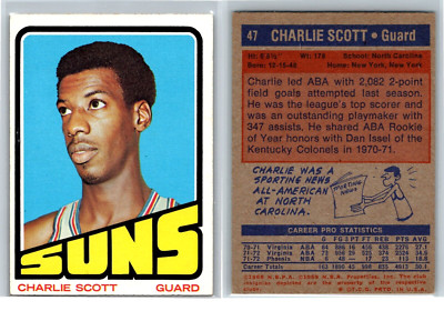1972 Topps #47, Charlie Scott, Phoenix Suns