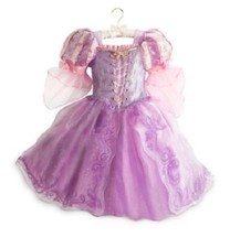 DELUXE RAPUNZEL Costume DRESS Girls 7/8 9/10 TANGLED NWT Disney Store 2015