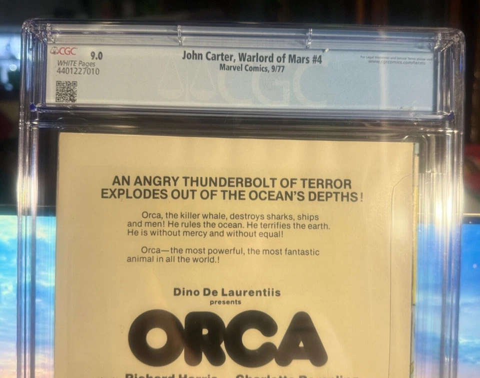 JOHN CARTER WARLORD OF MARS 4 CGC 9.0 GIL KANE MARV WOLFMAN 1977 - Image 4 of 4
