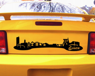Autoaufkleber Essen Aufkleber Skyline  25 Farben 7 Größen Autosticker Sticker
