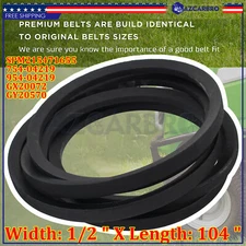 Sten New Replacement Belt 265-826 John Deere D100-D130 L100 SPM215471655 GX20072