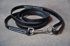 Leather Dog Leash Lead Personalized FREE Amish Made 6' long 1/2" wide with ring