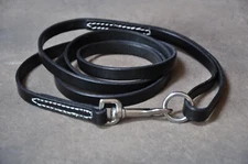 Leather Dog Leash Lead Personalized FREE Amish Made 6' long 1/2" wide with ring 
