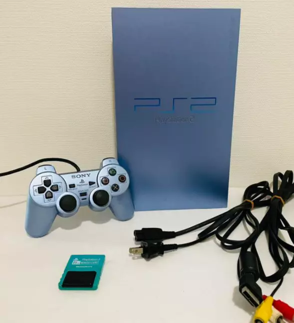 SONY PS2 PlayStation 2 SCPH-39000 Aqua Blue Game Console Japanese  NTSC-Japan F/S