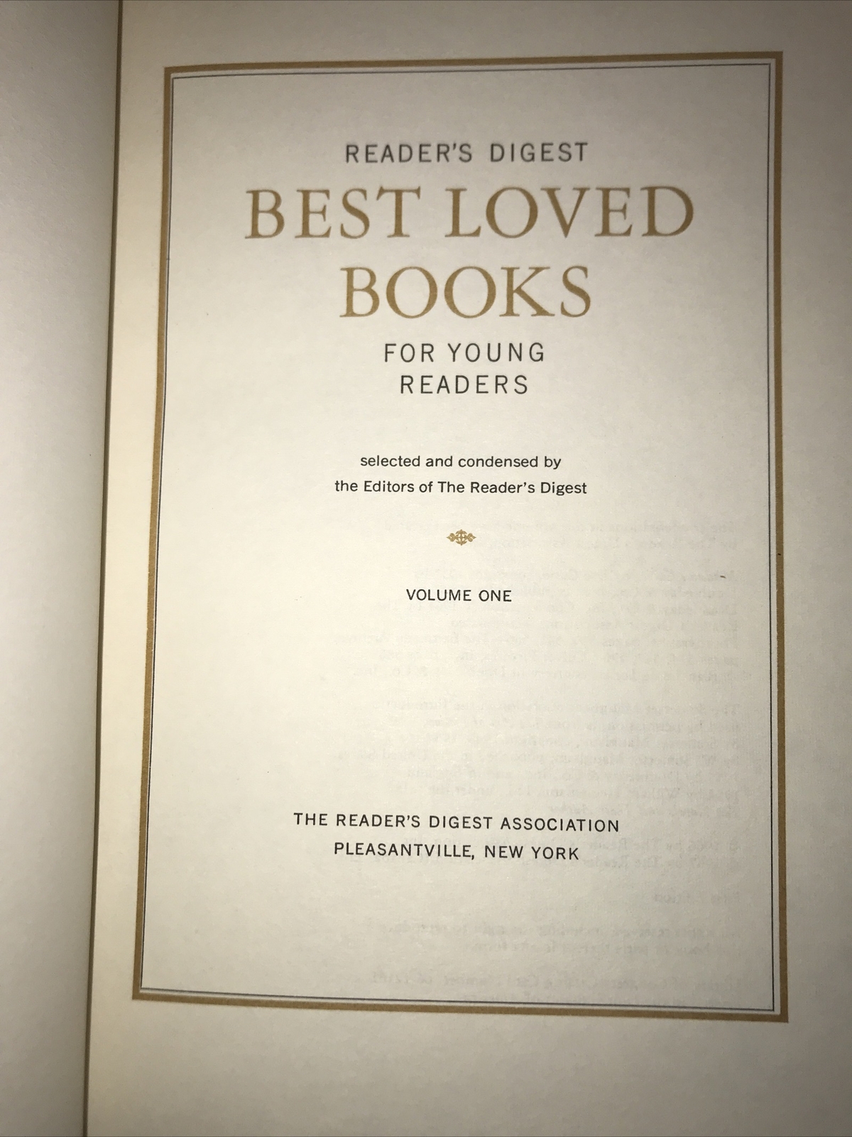 Reader's Digest Best Loved Books For Young Readers Volume 1 1967