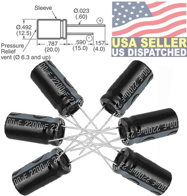 Nichicon Radial Electrolytic Capacitors, 2200UF 3300UF 470UF, 10V, 16V, 25V, 35V