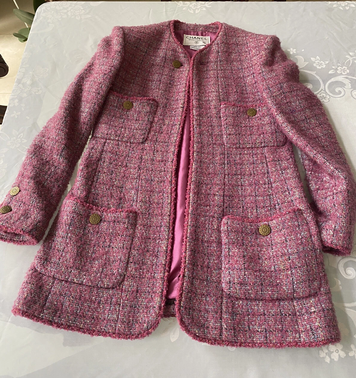 Cappotto giacca blazer Chanel tweed Boucle 36F 4