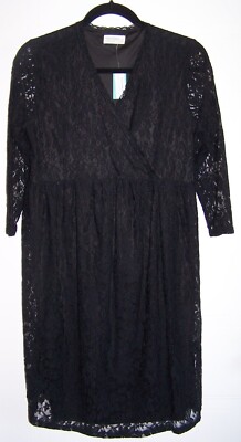 New Maurice s Maternity & Nursing Dress Black Lace Size Small