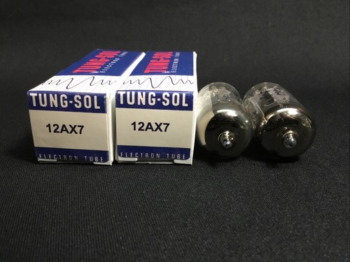 Matched PAIR TUNG-SOL 12AX7 Vintage AUDIO Amp VACUUM TUBES Tested USA 5.3688-D - Picture 4 of 4