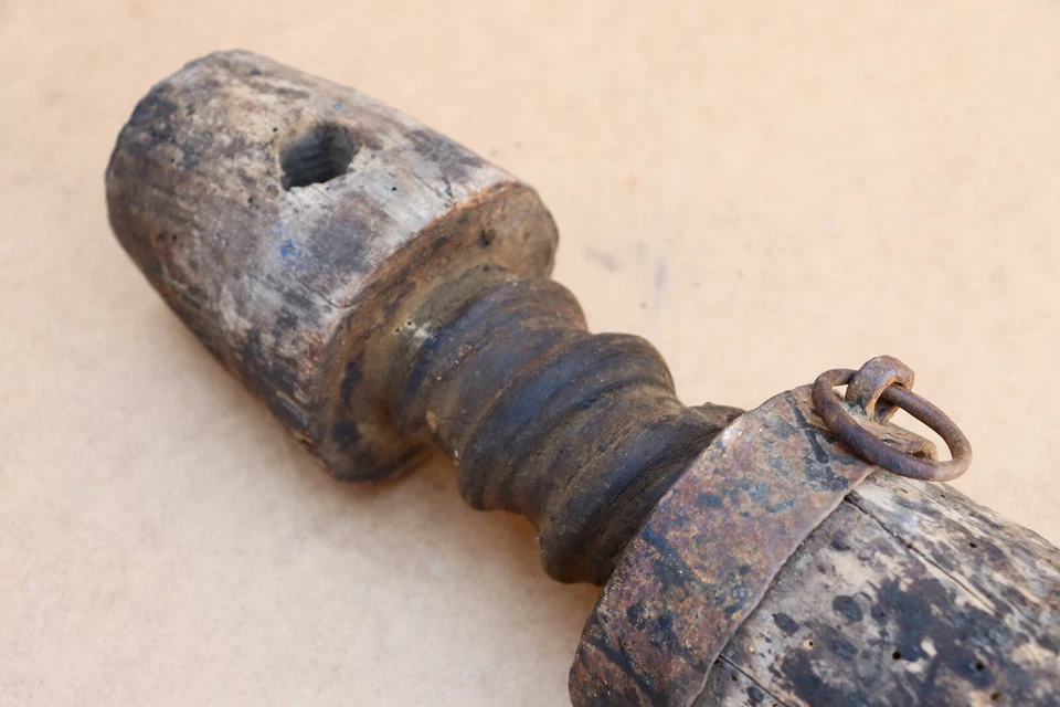 Wagon Jack Wood Jack-Lift Horse Wagon Wheel Trailer Antique Device Rare 1800s. - Image 3 of 4