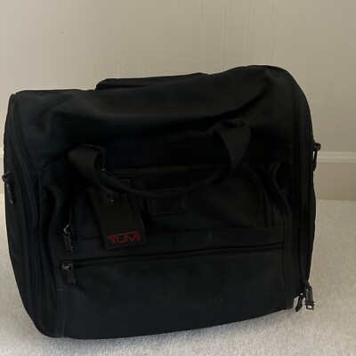 1990s TUMI 2221D3 Roll-a-Way Brief Bag Tote Carry On 2 Wheels Pop Up Handle