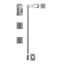 Stainless Steel Lockable Surface Bolt & Fixings - Gate Garage Security - 457mm