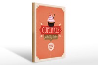 Holzschild Spruch 30X40 Cm Cupcakes Jeden Tag Lecker Deko Schild