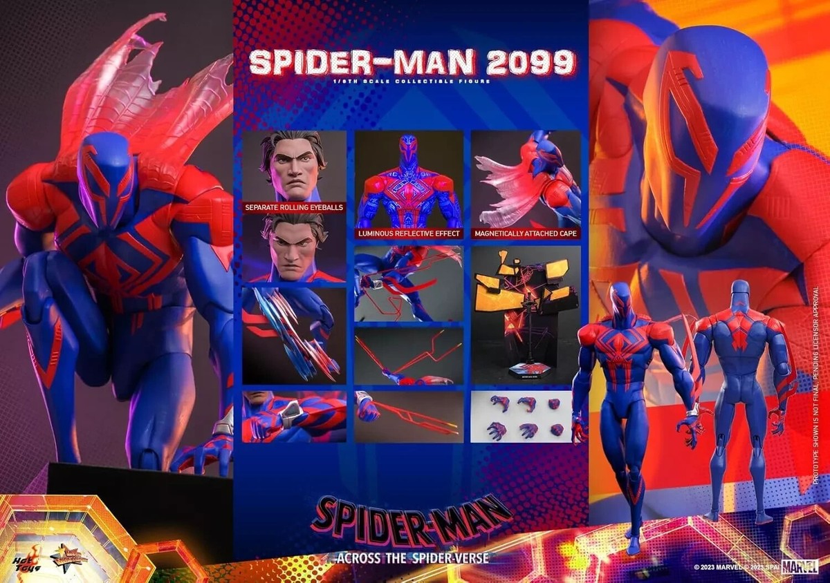 Hot Toys - 激レア 2023 コミコン 限定　HotToys spiderman おまけ付 Hot Toys Advanced Suit 2.0 Spiderman Action Figure for sale