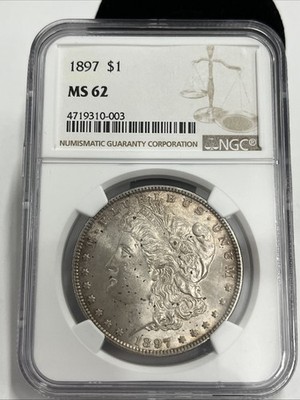 1897年 ダイヤモンドジュビリー NGC MS62 シルバー ヤング オールド 1897 Morgan Silver Dollar $1 - MS62 NGC - Philadelphia | eBay