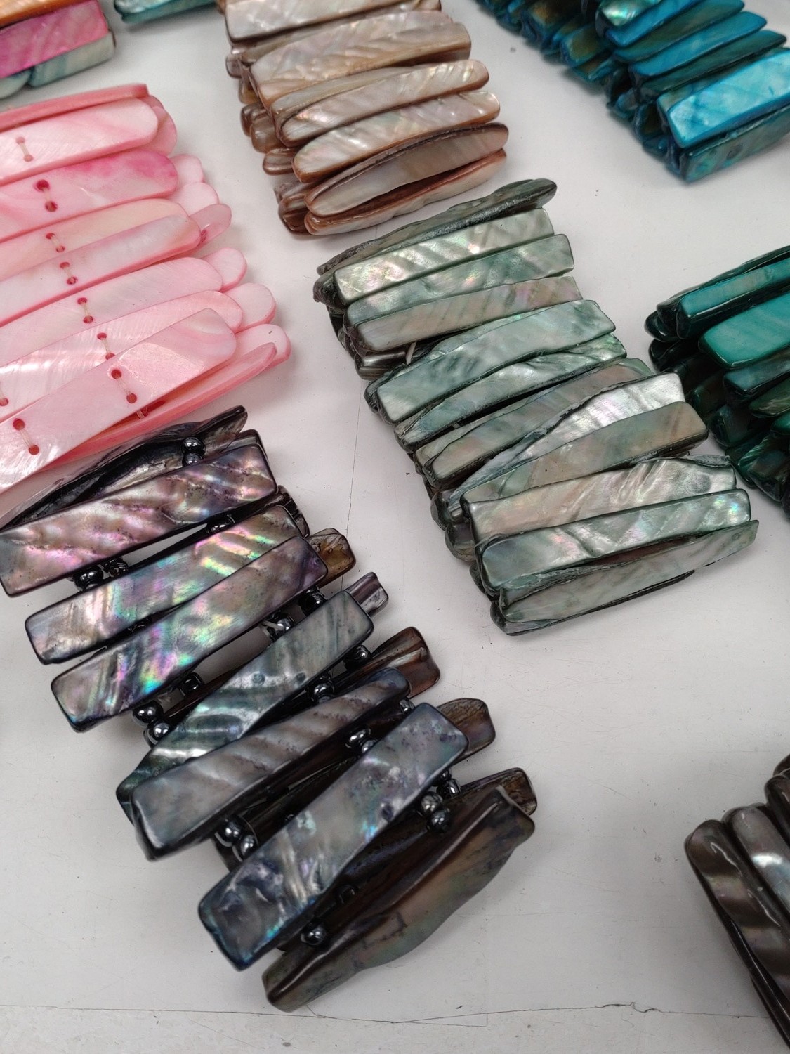 Large Bundle Shell Stretch Bracelets Job Lot 36 B… - image 13