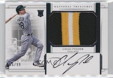 2017 National Treasures Rookie Materials Signatures 56/99 Chad Pinder Auto 0s5