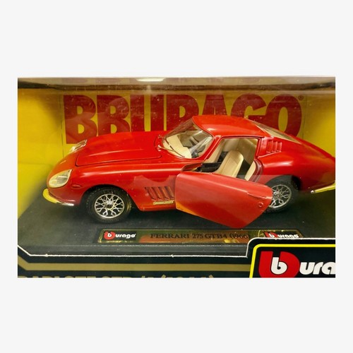 🇮🇹🇮🇹Burago Ferrari 275 GTB/4 Red 1966 1/24th Scale Made In Italy🇮🇹🇮🇹 - Picture 2 of 7