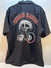 Dickies Motor Cycle Club Button Up Shirt XL Short Sleeve VTG Renegade Classics