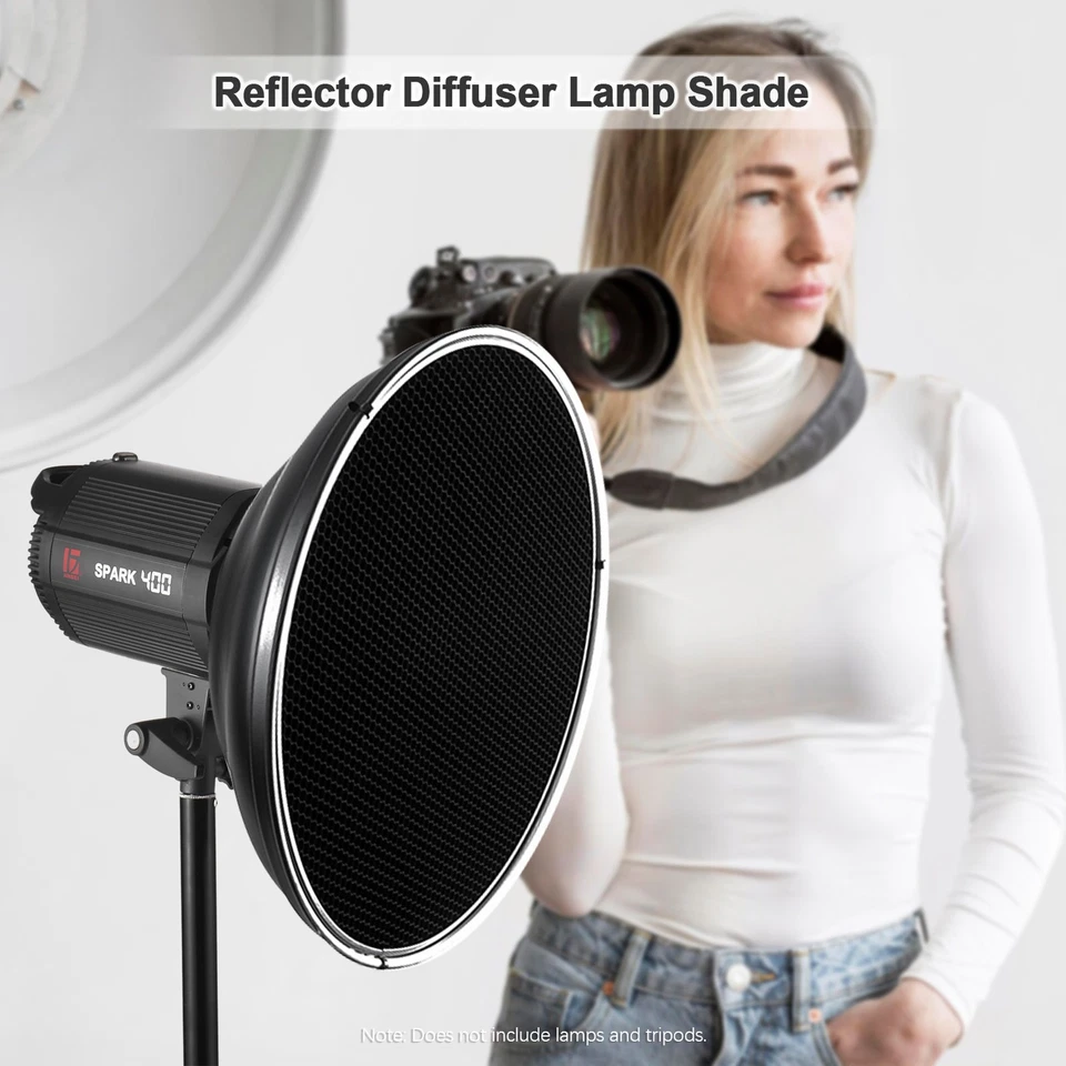 16in Studio Beauty Dish Diffuser With Grid For Bowens Mount 8U6H - image 3 of 4