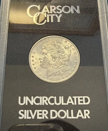 1882 CC GSA Uncirculated  Morgan Silver Dollar with COA and Box Coin#5