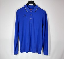 KAPPA Sweatshirt Men's LARGE Pullover Collared Dark Blue Stretchy