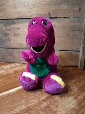 1992 Barney Purple Dinosaur Plush Hand Puppet Vintage