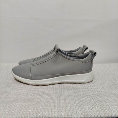 Ecco Flexure Runner Women s 9-9.5 EU 40 Sneakers Slip On Shoes Comfort Gray