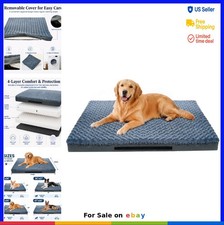 Orthopedic Dog Bed Medium Large 36x27 Egg Crate Foam Washable Plush Cover