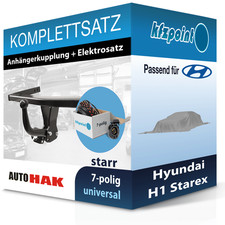 Für Hyundai H1 Starex 00- AUTO HAK Anhängerkupplung starr + 7polig E-Satz AHK