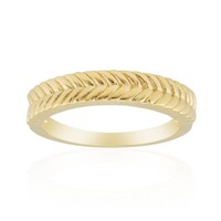 Cavill Damen Ring 925 Sterlingsilber Goldplattiert Blatt 19Mm Echtschmuck