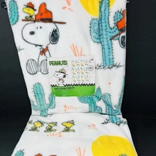 PEANUTS Snoopy Throw Blanket 50"x70 Woodstock Desert Hiking Cactus Scouts NEW