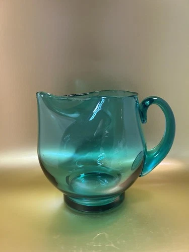Vintage Blenko hand-blown glass pitcher,