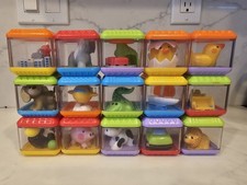 Fisher Price Peek a Boo Blocks Lot of 15 Random Educational Sensory Blocks
