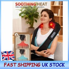 Electric Shiatsu Back Neck Shoulder Massager Heat Kneading Car Home0