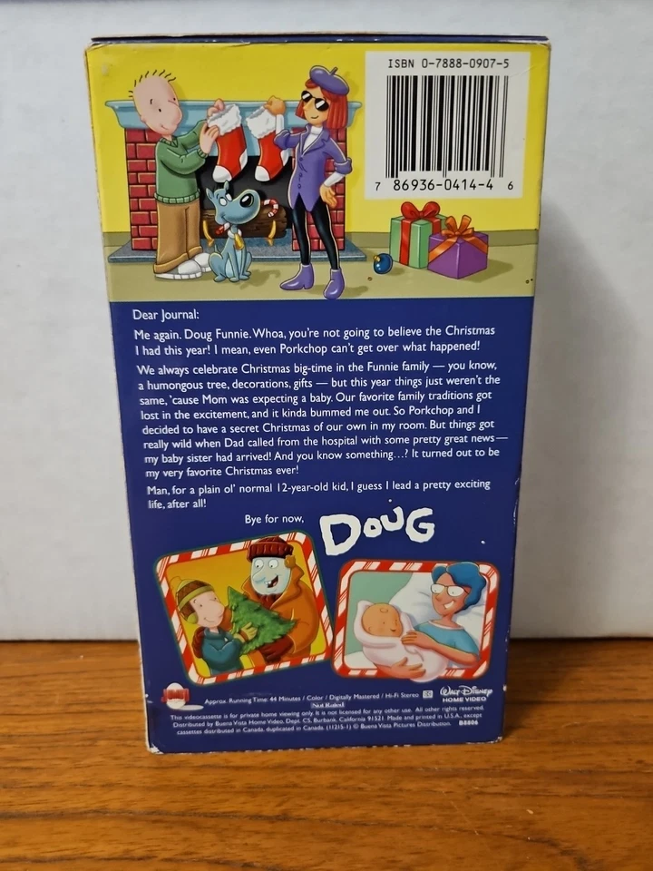 Doug Dougs Secret Christmas (VHS) Nickelodeon Walt Disney Video - Image 2 of 4