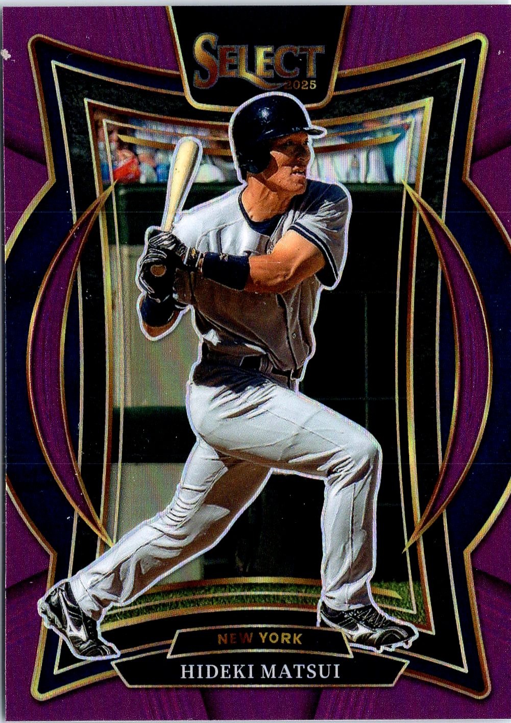 2025 Panini Select #57 Hideki Matsui Purple Prizms #/75