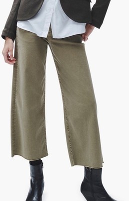 Rag & Bone Women's Jeans Andi Raw Hem Cuff Straight Leg Denim Size 32 BZ