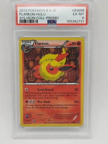 Flareon BW88 Black & White Holo PSA 7